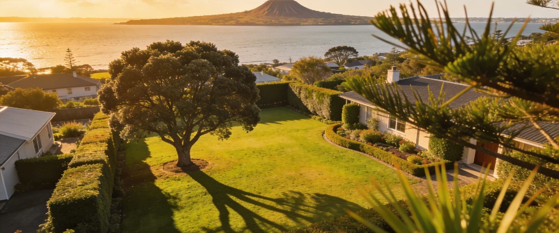 Auckland aerial view with trees
