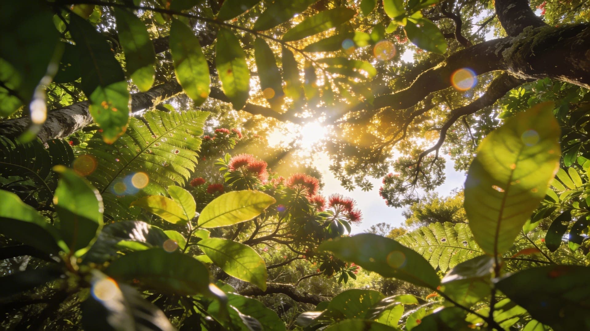 Auckland native bush canopy